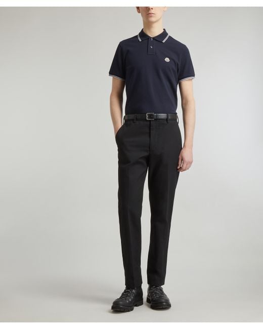 Mens navy online moncler polo