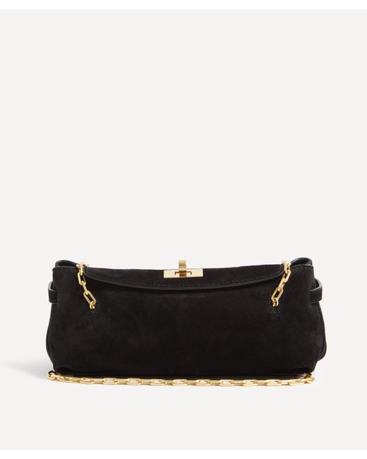 Anya Hindmarch Black Women's Waverly Suede Shoulder Bag One Size