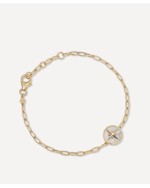 Astley Clarke Natural 18Ct Plated Vermeil Polaris Mother Of Pearl Locket Bracelet