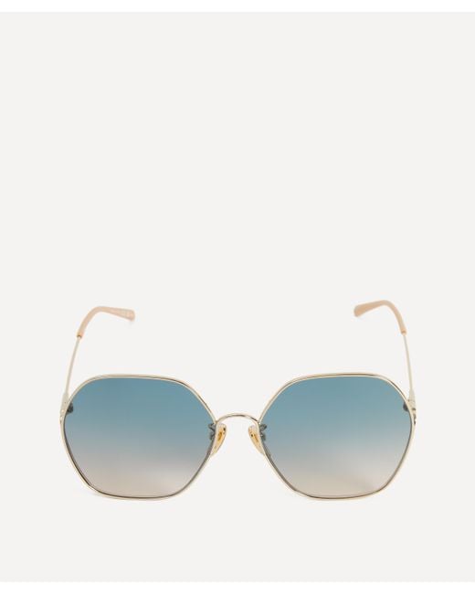 Chloé Blue Women's Round Sunglasses One Size