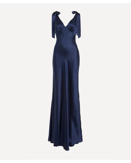 Reformation Pernille Silk Maxi Dress in Blue | Lyst Reformation Pernille Silk Maxi Dress in Blue | Lyst