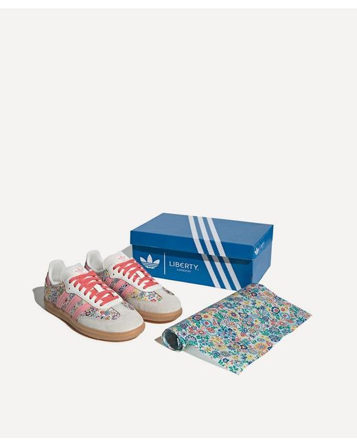 Adidas Blue X Liberty London Samba Junior Shoes