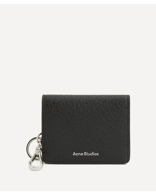 Acne Black Mens Folded Leather Wallet One Size for men