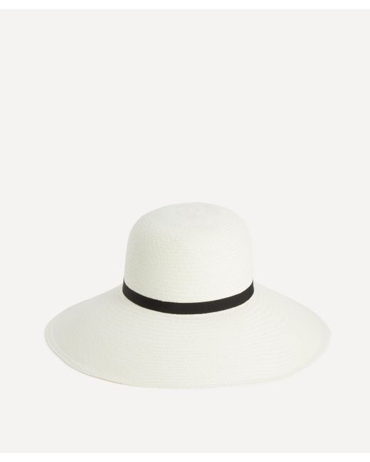 Christys' Natural Women's Panama Wide Bucket Ribbon Hat