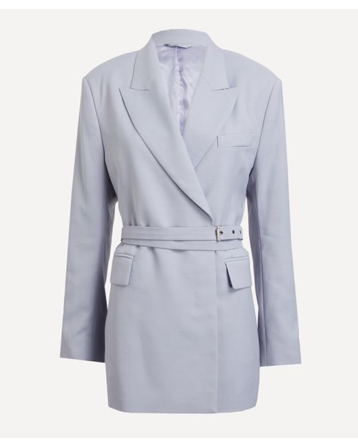 Acne Blue Women's Dusty Lilac Relaxed Fit Suit Jacket 8