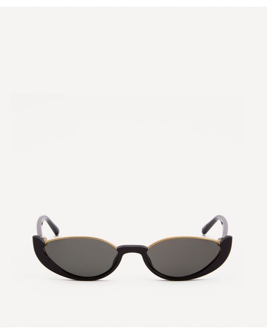 Linda Farrow Metallic Robyn Cat Eye Acetate Sunglasses