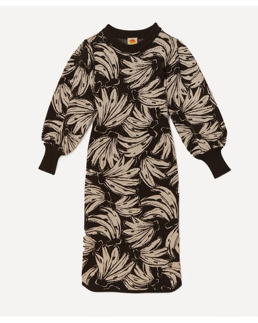 FARM Rio Bossa Banana Knit Dress in Black | Lyst