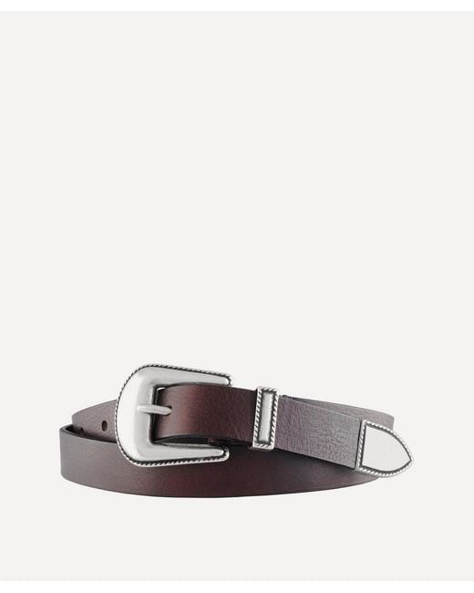 MOLEBO White M2413 Leather Belt for men
