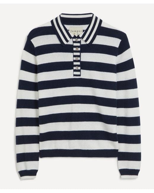 Jumper 1234 Blue Mixed Stripe Polo