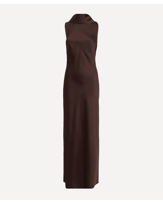 styling halter dress Silk Halter Dress with Organza Back Strap