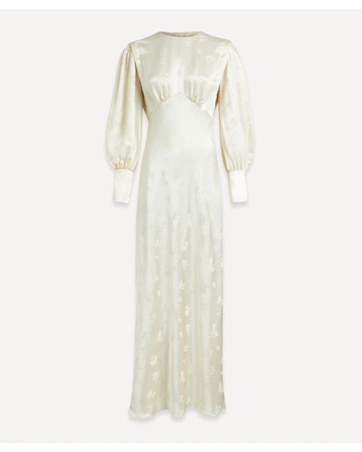 Rixo White Women's Clementine Silk Gown 16