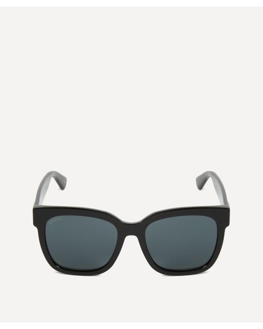 Gucci Black Women's Logo Square Sunglasses One Size