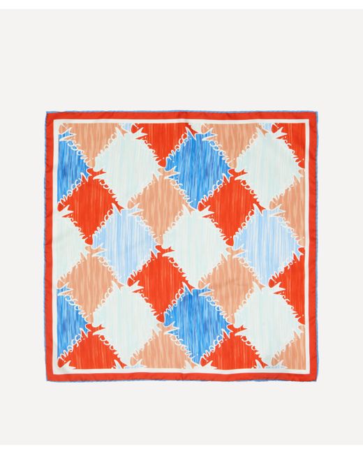 Missoni Red Mens Foulard Silk Scarf One Size for men