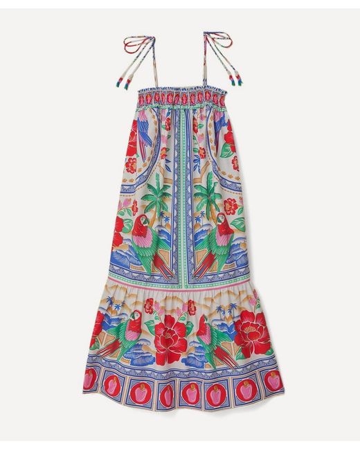 knee length dresses for ladies Off-White Flower Maxi Dress – FARM Rio main image 0