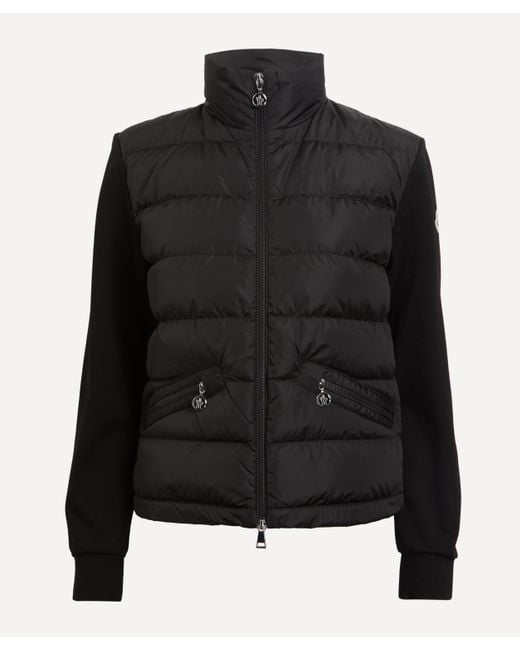 Moncler Black Women's Padded Zip Up Sweatshirt