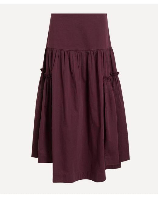 Damson Madder Purple Berta Midi Skirt