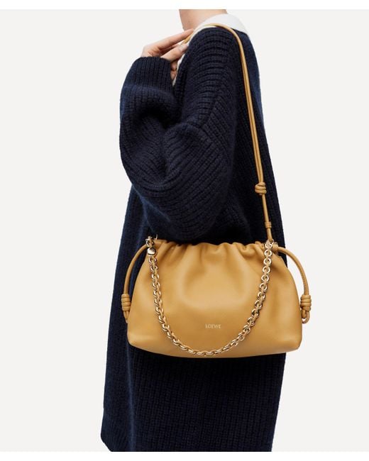 Loewe Natural Women's Flamenco Leather Clutch Bag One Size