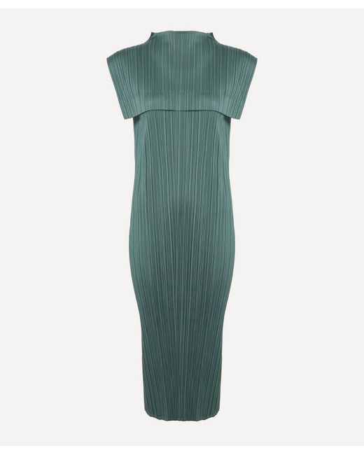 Pleats Please Issey Miyake Green Monthly Colours: June Midi Dress