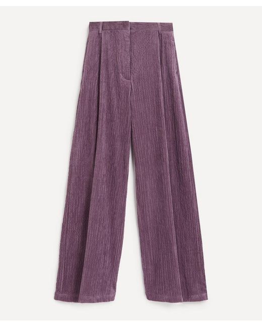 Sessun Purple Paseo High-Waisted Corduroy Trousers