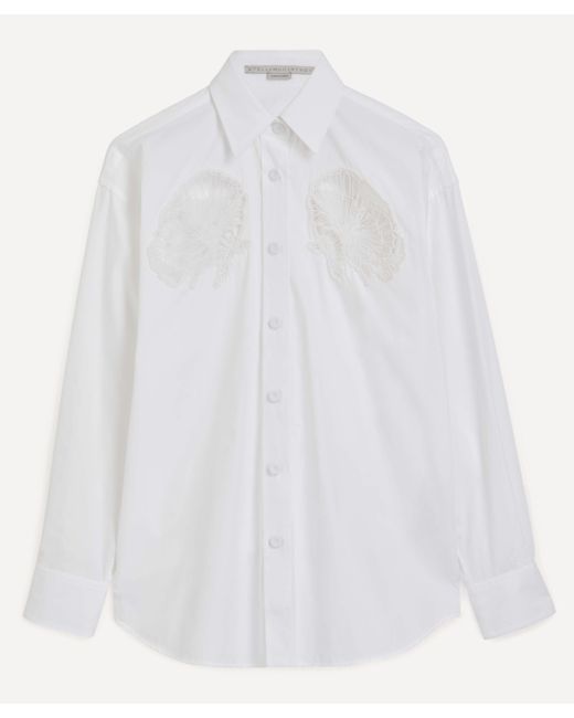 Stella McCartney White Women's Cornelli Oversized Shirt 10