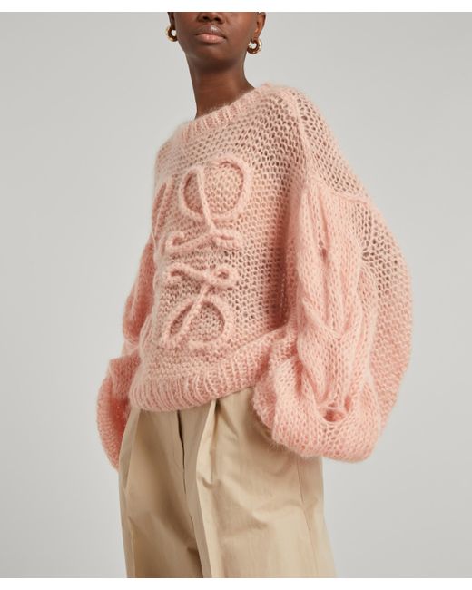 Womens Jumpers and knitwear Loewe Jumpers and knitwear Loewe Mohair-blend Cardigan in White 