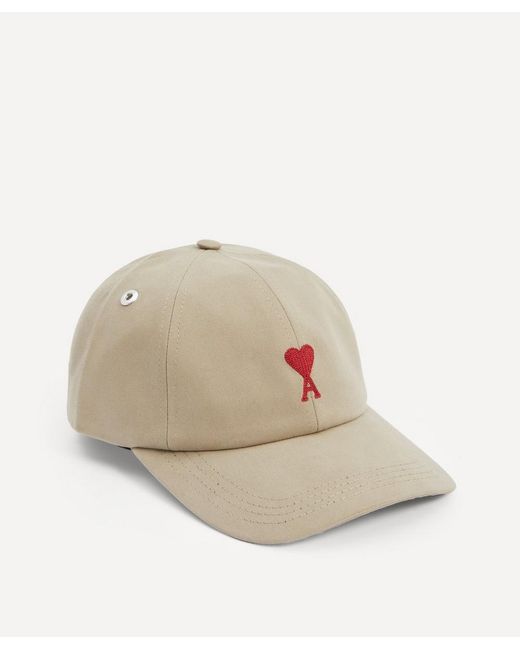 AMI Natural De Coeur Embroidered Baseball Cap for men