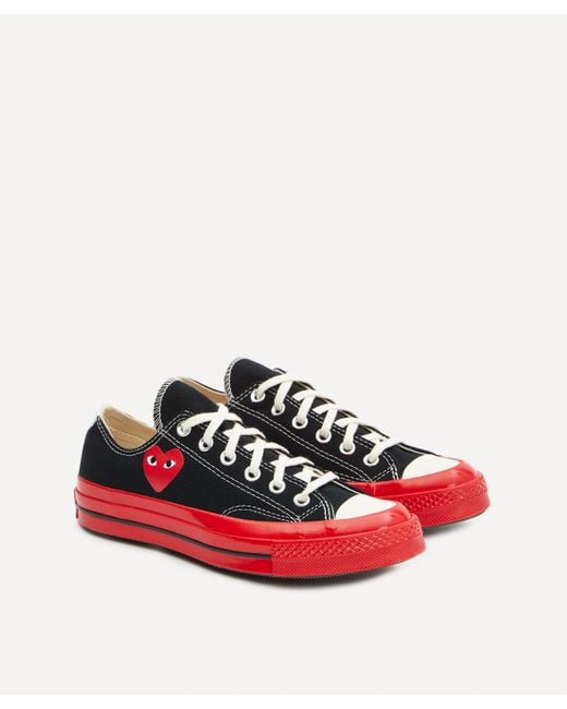 COMME DES GARÇONS PLAY X Converse 70s Canvas Lowtop Red Sole Trainers Lyst