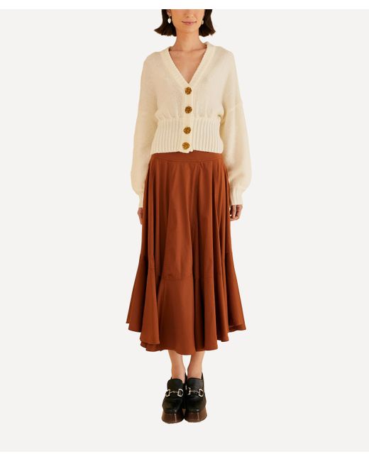 Farm Rio Brown Women's Caramel Ruffled Maxi-skirt Xl