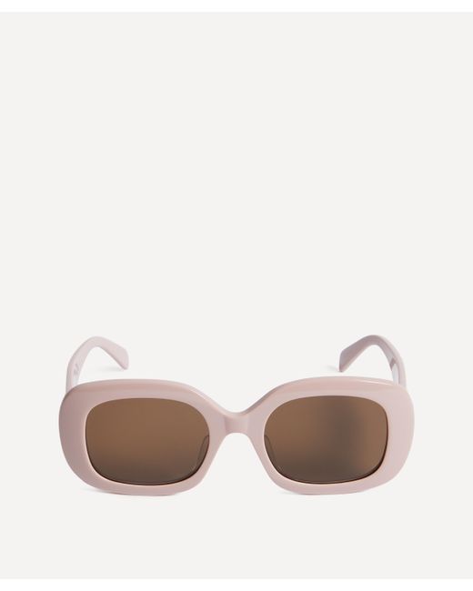 Céline Pink Women's Triomphe Square Sunglasses One Size