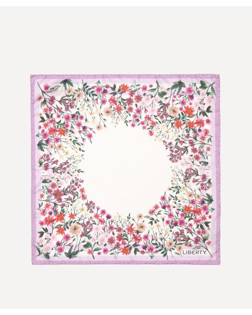 Liberty Pink Women's Annie Floral 45x45 Silk Scarf One Size