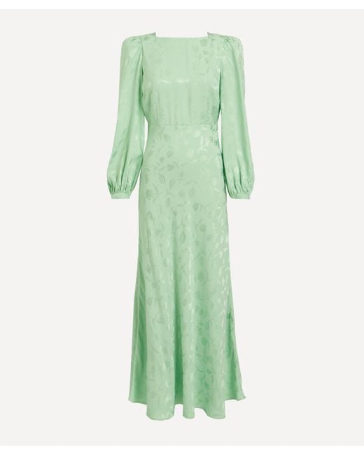 Kitri Green Women's Megan Pistachio Tulip Print Maxi-dress 6