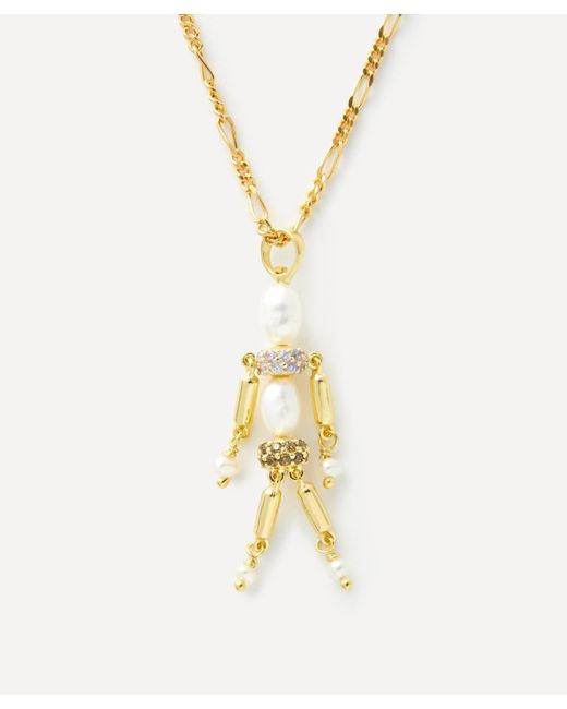 Anna + Nina Metallic Anna + Nina 14ct Gold-plated Rocket Man Pendant Necklace One Size for men