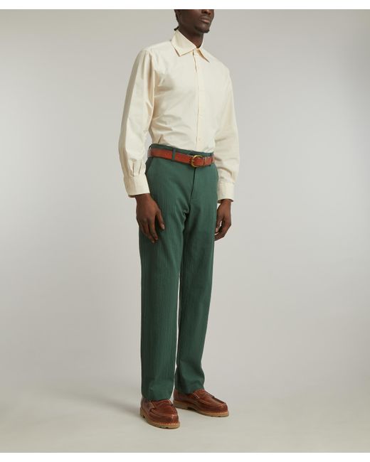 STÒFFA Natural Mens Spread Collar Cotton Poplin Shirt 40/50 for men
