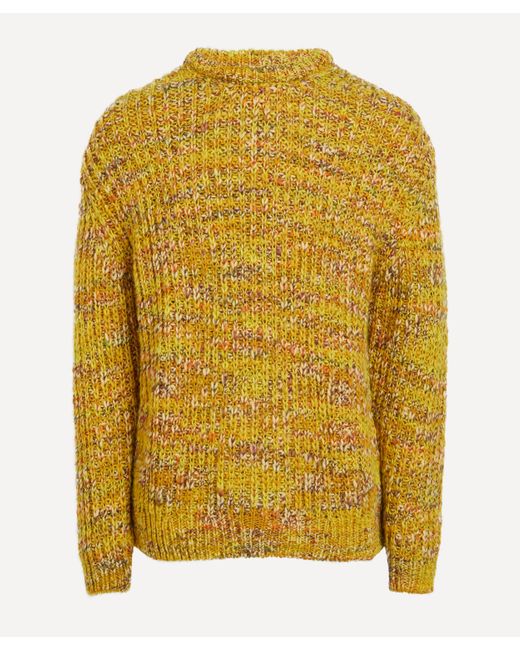 YMC Mens Granny Space Dyed Crew Neck Jumper in Yellow for Men | Lyst ...
