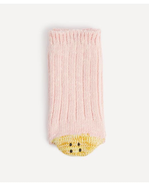 Kapital Pink Mens Three-pack Rainbow Happy Heel Socks One Size for men