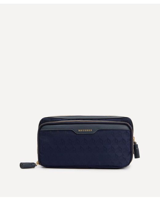Anya Hindmarch Blue Small Nylon Makeup Pouch