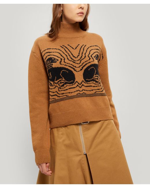 AlexaChung Multicolor Hounds Of Love Jacquard Wool Jumper