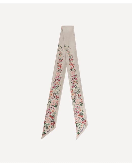 Liberty White Women's Annie Floral 160x8 Silk Scarf One Size
