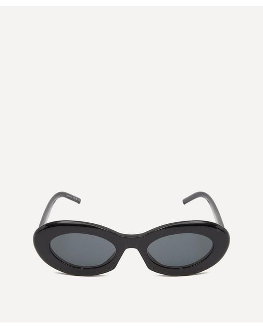 Saint Laurent Black Chunky Cat Eye Acetate Sunglasses