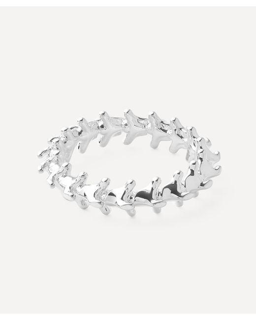 Shaun Leane Metallic Sterling Silver Serpent's Trace Band Ring for men