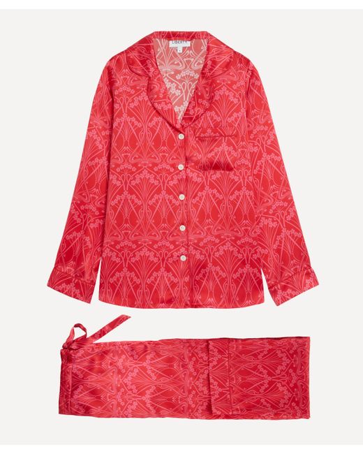 Liberty Red Women's Ianthe Silk Satin Pyjama Set