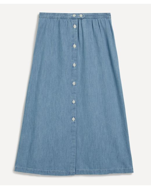 A.P.C. Blue A. P.c. Women's Deauville Denim Skirt 8