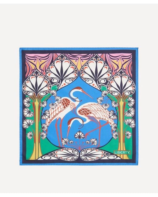 Liberty Blue Heron Silk Scarf 45