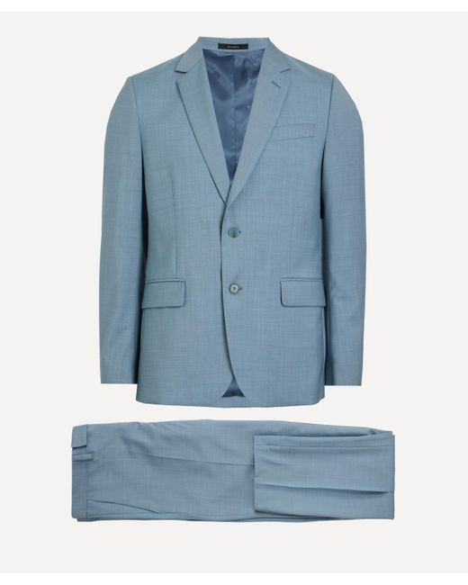 Paul Smith Blue Mens The Brierley Melange Wool Suit 42/52 for men