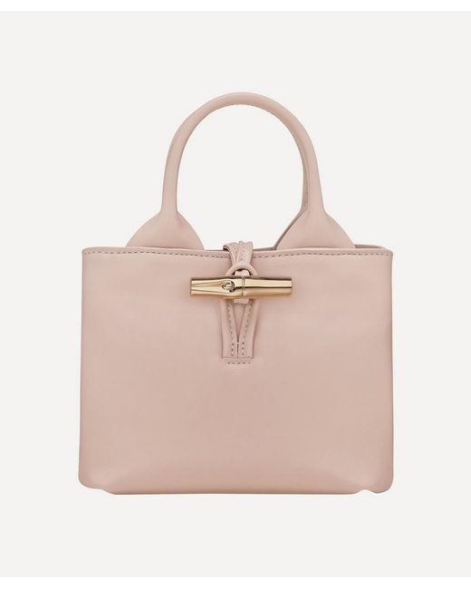 Longchamp Natural Extra-Small Le Roseau Sleek Top Handle Bag