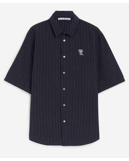 Acne Blue Stripe Button-Up Shirt for men