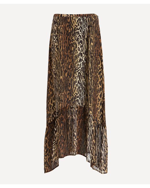 Rixo Natural Women's Leandra Bohemia Leopard Skirt
