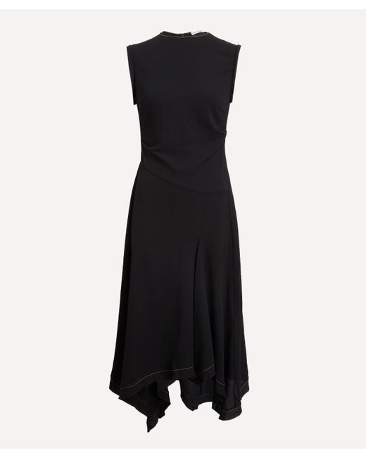 Acne Black Women's Draped Sleeveless Dress 14