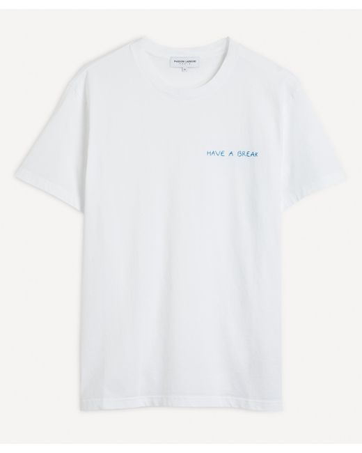 Maison Labiche White Mens Have A Break T-shirt for men
