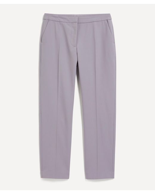 Dries Van Noten Purple Women's Lilac Wool Slim-leg Trouser 8